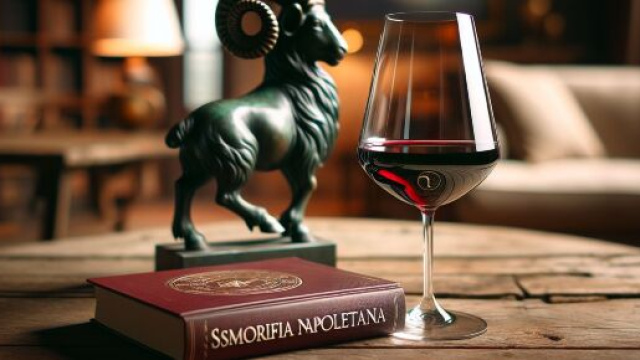 Numero 45 della Smorfia napoletana, 'o vino bbuono per l'Ariete. &copy; Immagine creata con Dall-E