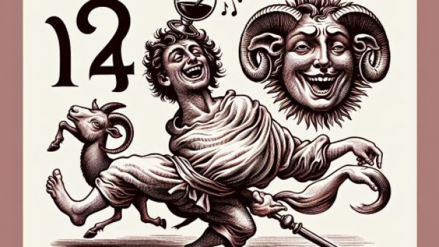 Numero 14 della Smorfia napoletana, l'ubriaco, per l'Ariete. &copy; Immagine creata con Dall-E