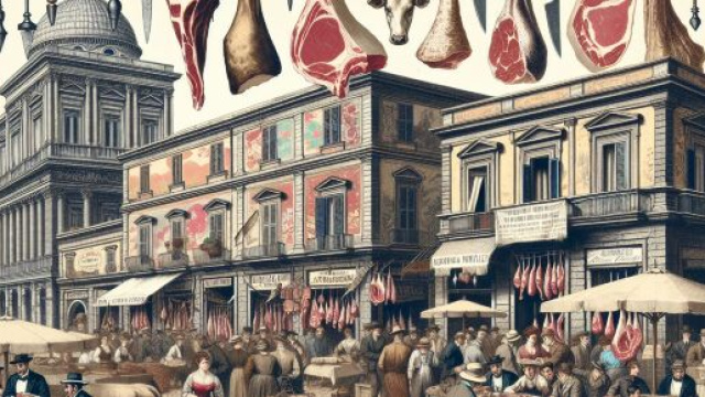 Numero 49 della Smorfia napoletana, rappresentato da 'o piezzo 'e carne per il segno dei Pesci. &copy; Immagine creata con Dall-E
