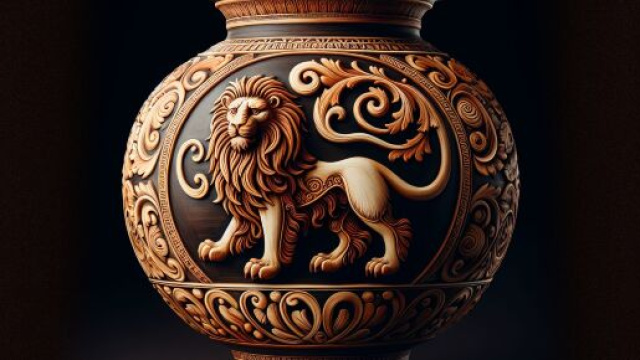 Numero 7 della Smorfia napoletana, 'o vasetto, per il Leone. &copy; Immagine creata con Dall-E