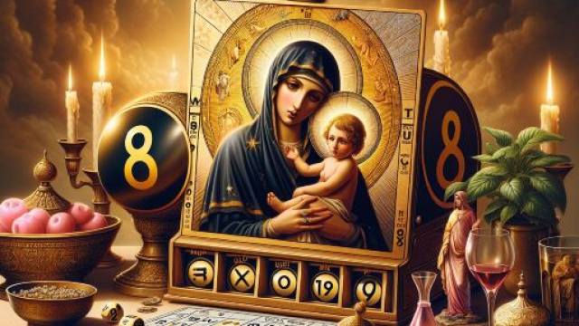 Numero 8 della Smorfia napoletana, 'a Maronna. &copy; Immagine creata con Dall-E