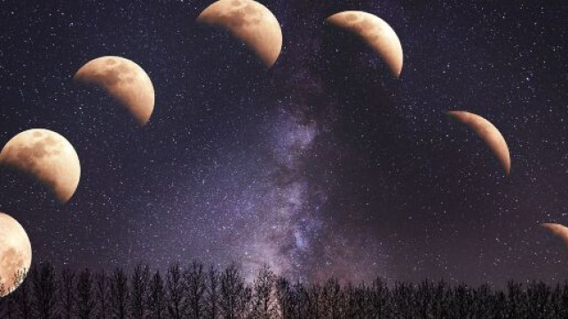 Le diverse fasi di un&rsquo;eclissi lunare &ndash; Foto &copy; Pixabay.