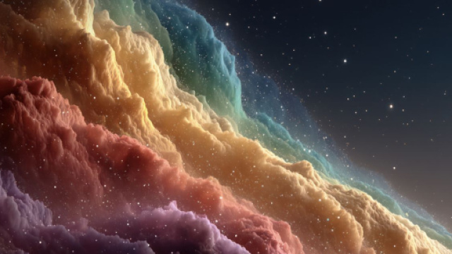 Una rappresentazione artistica di una nebulosa cosmica dai colori arcobaleno &ndash; &copy; Pixabay.