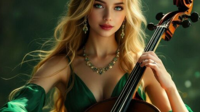 Donna con violoncello - &copy; Pixabay IA.