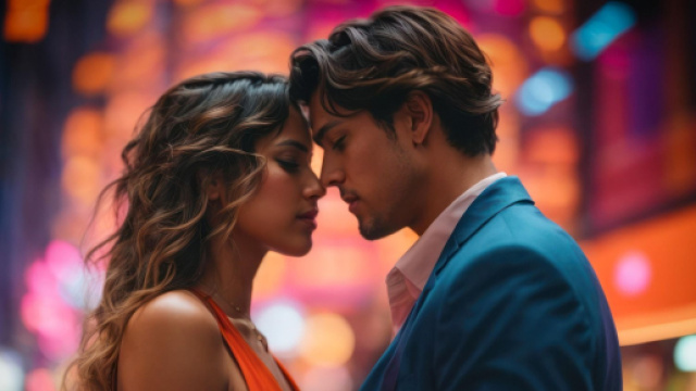 Coppia innamorata in dolce atteggiamento- &copy; Pixabay IA.