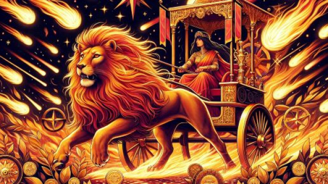 Il Carro nei tarocchi per il segno del Leone. &copy; Immagine creata con Dall-E