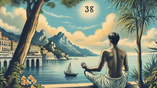 Numero 37 della Smorfia napoletana, o monaco, rappresenta la meditazione e la tranquillit&agrave; spirituale. &copy; Immagine creata con Dall-E
