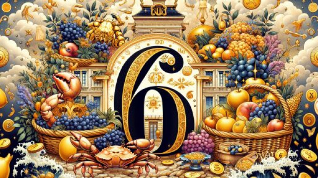 Numero 6 della Smorfia napoletana, il Cancro e la prosperit&agrave;. &copy; Immagine creata con Dall-E