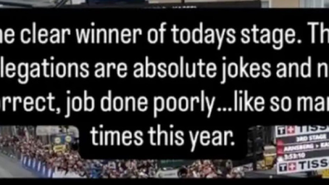 Il post di Tadej Pogačar &ndash; &copy; Instagram / Pogačar.