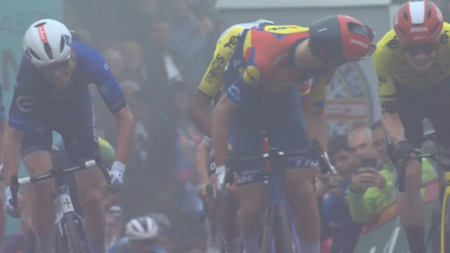 Jonas Vingegaard e Giulio Ciccone &ndash; &copy; Screenshot Eurosport.