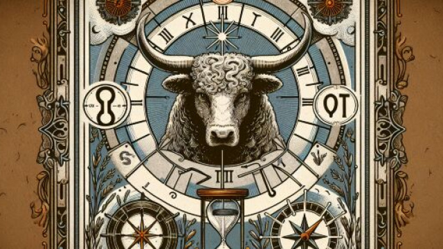 Una carta dei tarocchi raffigurante la Temperanza accanto al segno del Toro &copy; Immagine creata con Dall-E