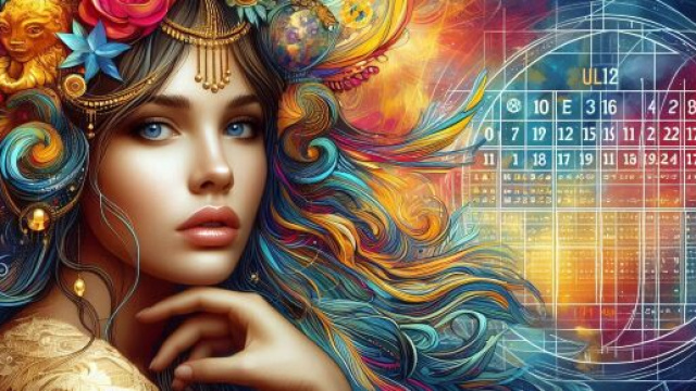 Una donna con occhi azzurri e capelli multi colore - Foto generata con &copy; AI Copilot