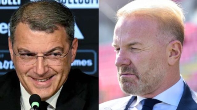 Damien Comolli, dg della Juventus. Foto &copy; Juventus. Igli Tare, direttore sportivo del Milan. Foto &copy; Serie A