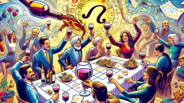 Numero 45 della Smorfia napoletana, 'o vino bbuono, per il segno Ariete. &copy; Immagine creata con Dall-E