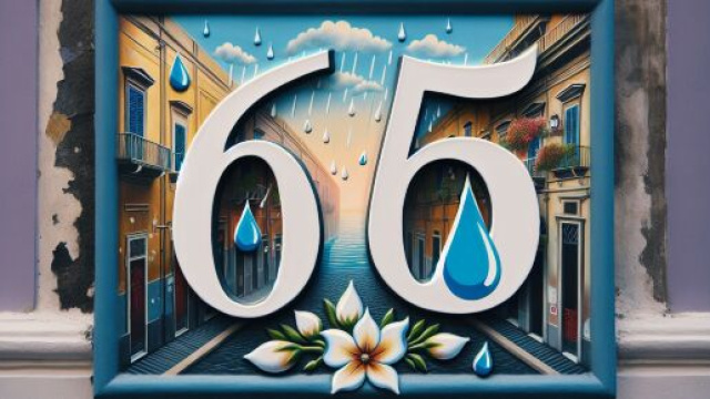 Numero 65 della Smorfia napoletana, 'o chianto per il segno Bilancia. &copy; Immagine creata con Dall-E