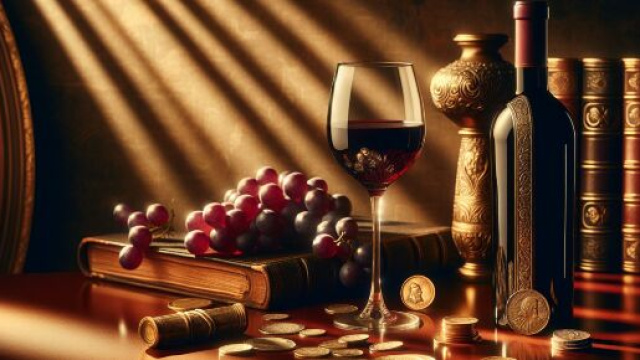 Numero 45 della Smorfia napoletana, il Leone e il vino buono. &copy; Immagine creata con Dall-E