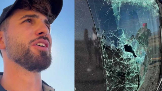 Alfonso D'Apice e l&rsquo;auto dopo l&rsquo;incidente &ndash; &copy; Instagram.