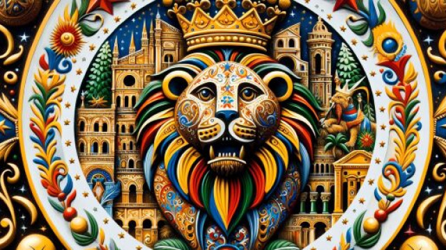 Numero 20 della Smorfia napoletana, 'a festa per il Leone. &copy; Immagine creata con Dall-E