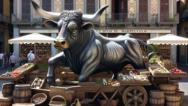 Numero 27 della Smorfia napoletana, il pitale per il segno Toro. &copy; Immagine creata con Dall-E