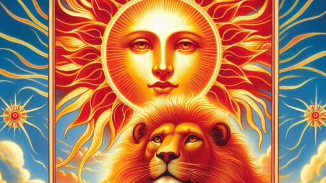 Il Sole illumina il cammino del Leone, donando vita e chiarezza. &copy; Immagine creata con Dall-E