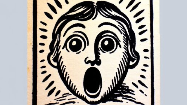 Numero 72 della Smorfia napoletana, sorpresa per la Bilancia. &copy; Immagine creata con Dall-E