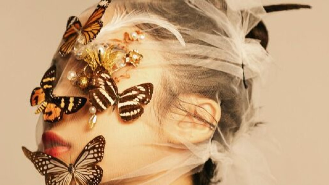 Volto di donna con farfalle &copy; Pixabay