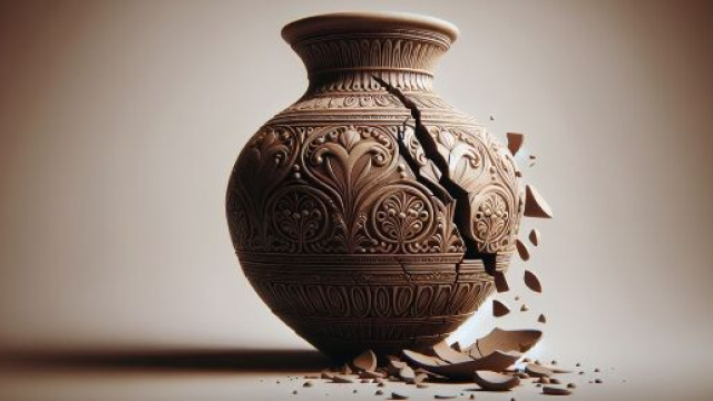 Numero 7 della Smorfia napoletana, 'o vaso di creta per l'Ariete. &copy; Immagine creata con Dall-E