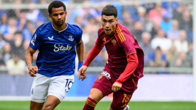 Matias Soul&eacute; in campo contro l'Everton &copy; AC Roma