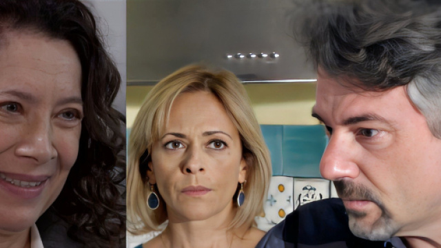 Agata, Silvia e Michele - screenshot &copy; Un posto al sole.