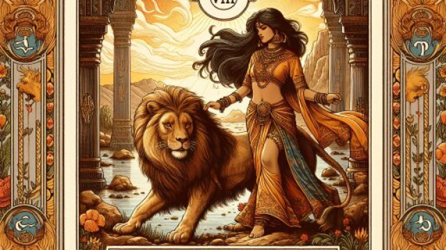 Illustrazione di La Forza con tema Sagittario. &copy; Immagine creata con Dall-E
