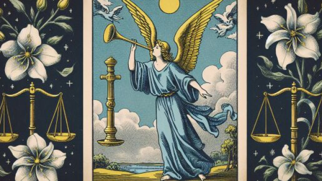 La carta del Giudizio accompagna il cammino della Bilancia. &copy; Immagine creata con Dall-E