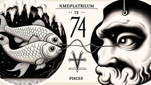 Numero 74 della Smorfia napoletana, 'a rotta, Pesci. &copy; Immagine creata con Dall-E