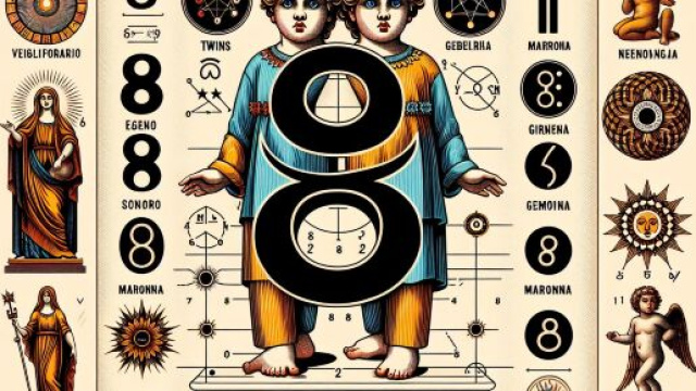 Numero 8 della Smorfia napoletana, 'a Maronna per i Gemelli. &copy; Immagine creata con Dall-E