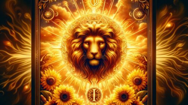 Carta dei tarocchi del Sole per il segno del Leone &copy; Immagine creata con Dall-E