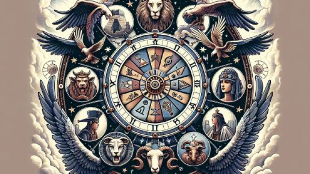 Carta dei tarocchi Ruota della Fortuna per l'oroscopo dell'Ariete &copy; Immagine creata con Dall-E