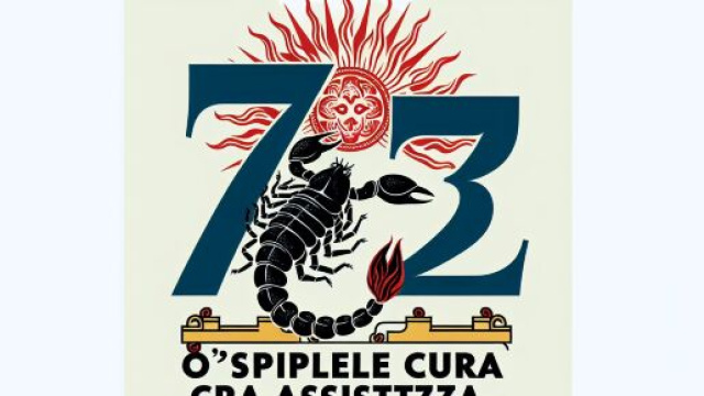 Numero 73 della Smorfia napoletana, 'o spitale dello Scorpione. &copy; Immagine creata con Dall-E