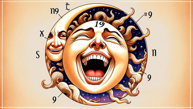 Numero 19 della Smorfia napoletana, 'a resata. &copy; Immagine creata con Dall-E