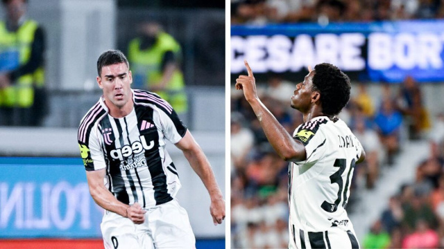 Dusan Vlahovic e Jonathan David &ndash; &copy; Juventus FC.