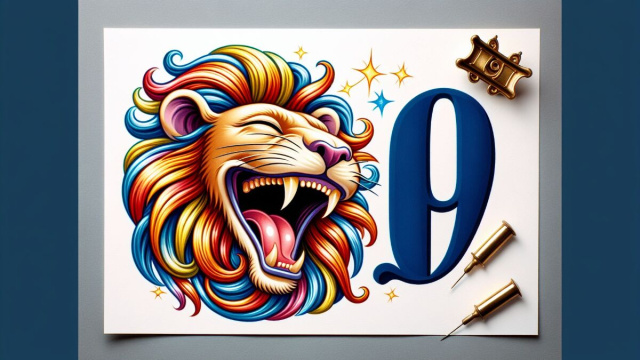 Numero 19 della Smorfia napoletana, 'a risa per il Leone. &copy; Immagine creata con Dall-E