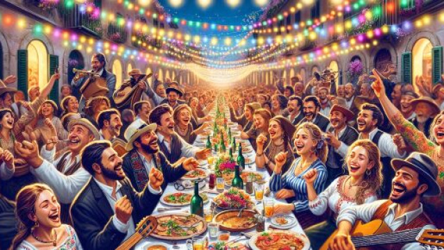 Numero 20 della Smorfia napoletana, 'a festa per il Gemelli. &copy; Immagine creata con Dall-E