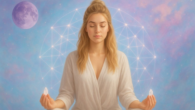 Donna in meditazione yoga - &copy; Pixabay IA.