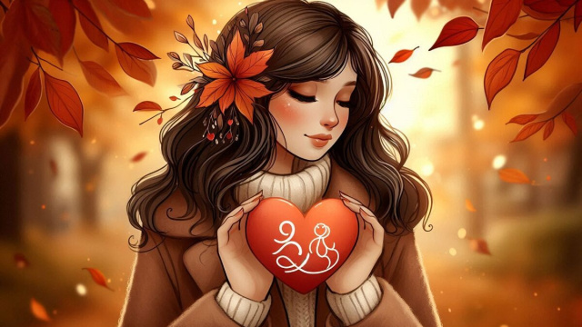 Donna con cuore rosso - &copy; AI Copilot