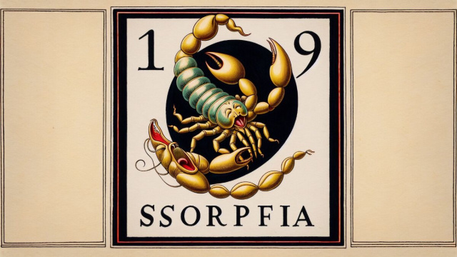Numero 19 della Smorfia napoletana, 'a resata, per lo Scorpione. &copy; Immagine creata con Dall-E