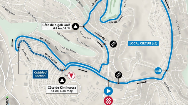 Il circuito dei Mondiali di ciclismo di Kigali - &copy; UCI Kigali 2025