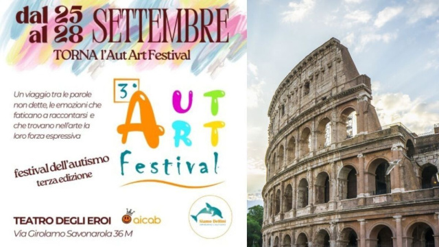 Locandina dell&rsquo;Aut Art Festival a Roma &copy; Immagine da comunicato stampa.