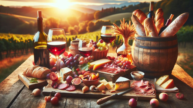 Numero 45 della Smorfia napoletana, 'o vino bbuono per il Toro. &copy; Immagine creata con Dall-E