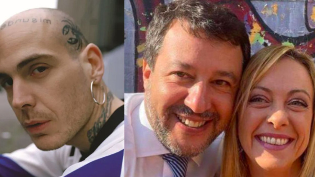 Gemitaiz, Matteo Salvini e Giorgia Meloni &ndash; &copy; Instagram / Facebook.