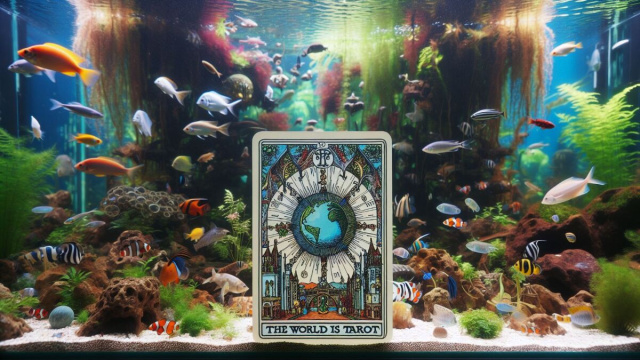 L'Arcano del Mondo illumina il cammino dell'Acquario. &copy; Immagine creata con Dall-E