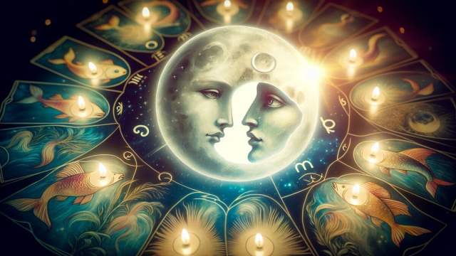 L'Arcano della Luna che illumina il cammino dei Pesci nella settimana dal 29 settembre al 5 ottobre &copy; Immagine creata con Dall-E