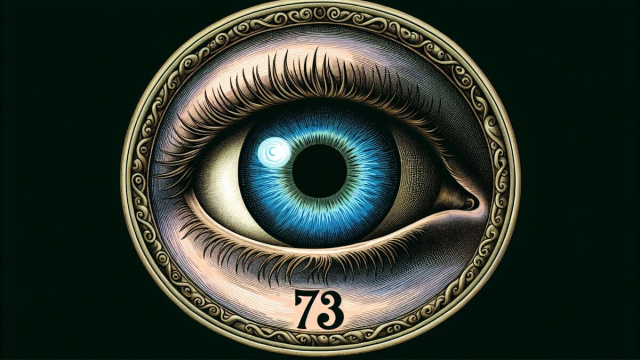 Numero 73 della Smorfia napoletana, 'o uocchio per il Cancro. &copy; Immagine creata con Dall-E